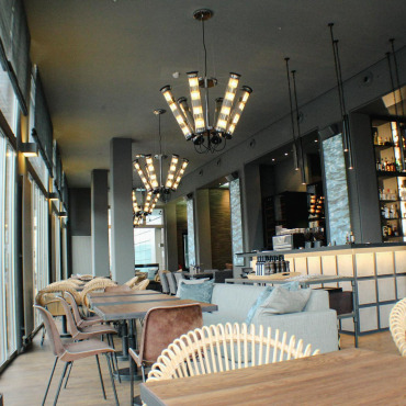Modern gestalteter Gastraum des Lanninger Restaurants nach der Fertigstellung