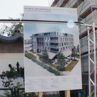 Architekturvisualisierung des geplanten Neubauprojekts in Ludwigsfelde